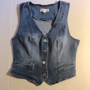 Oat New York Denim Buttoned Vest Size XS